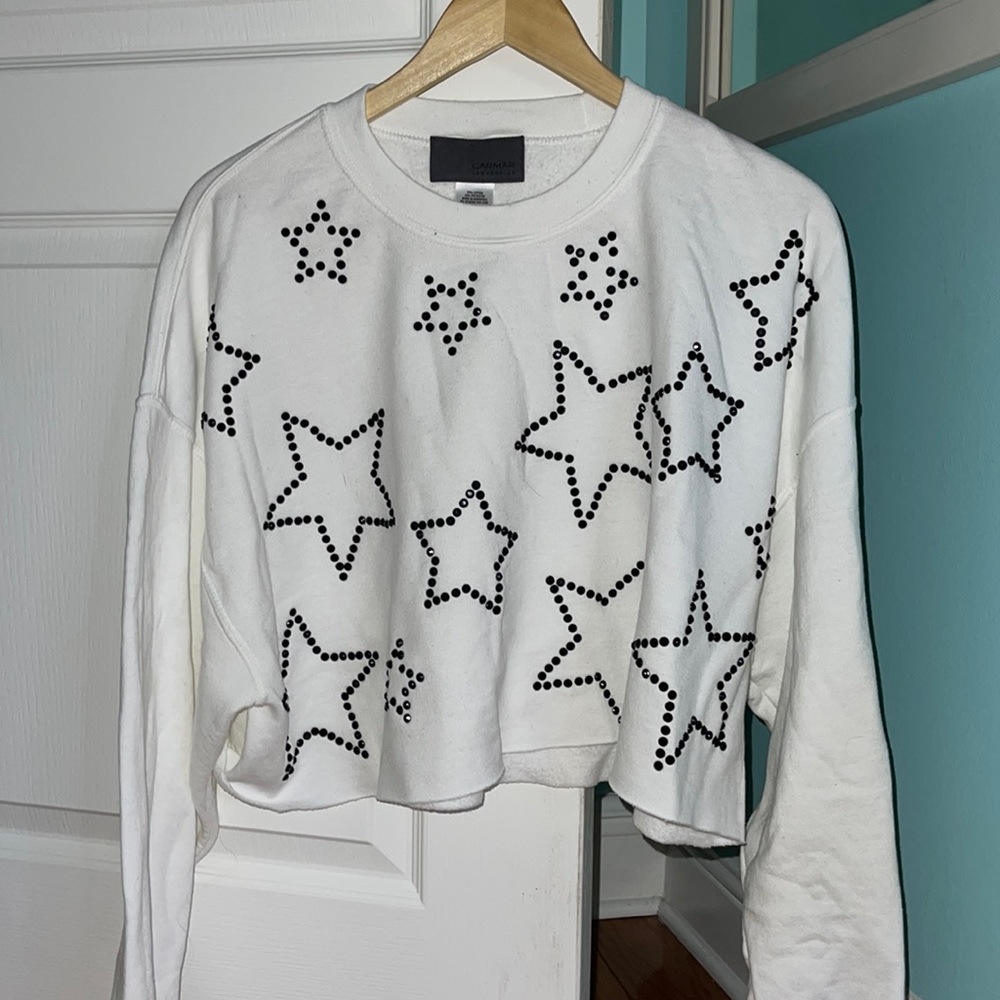 LF cropped star sweater